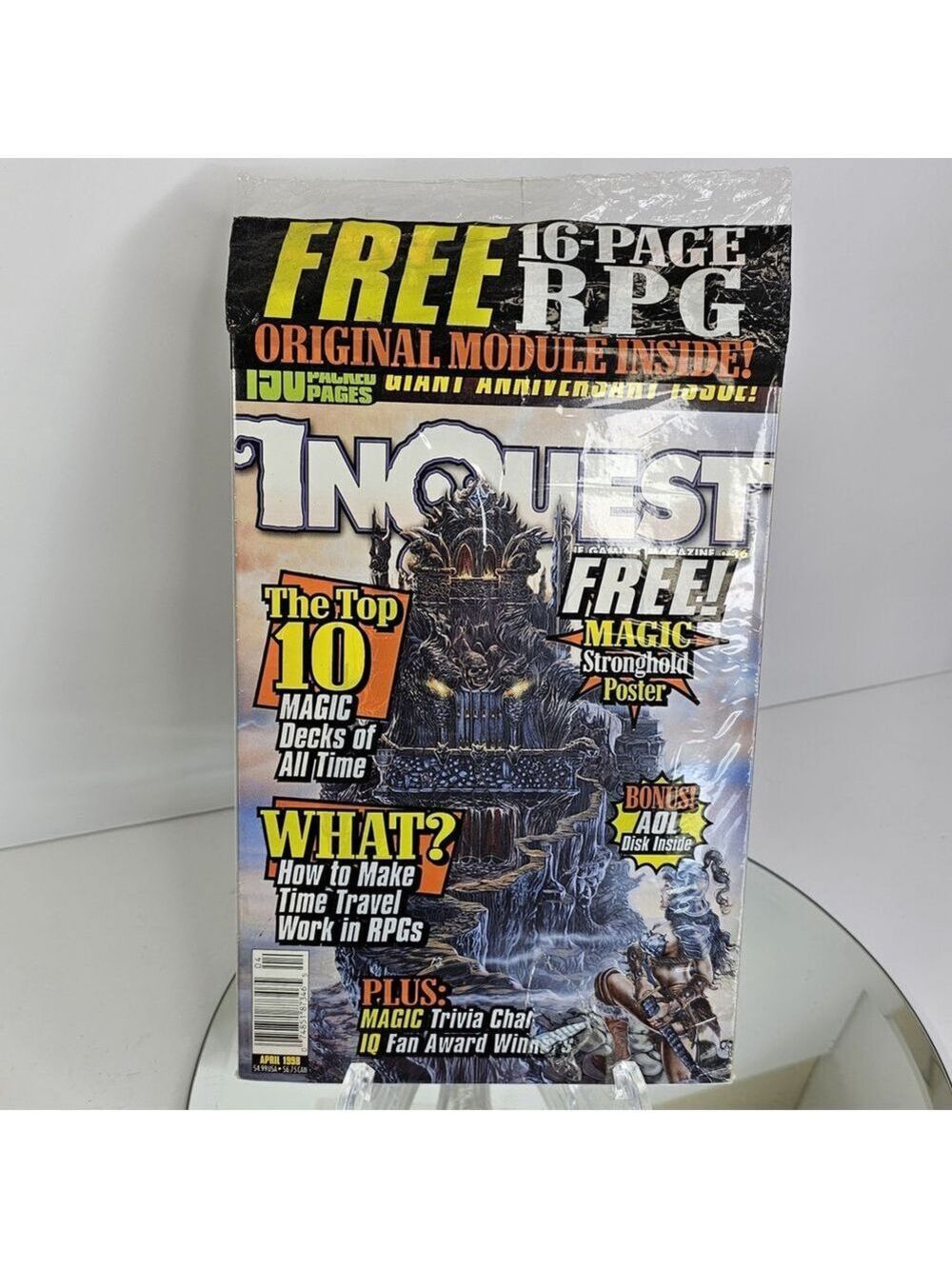 SEALED INQUEST Magazine #36 MTG Stronghold Poster RPG CCG 1998 AOL CD